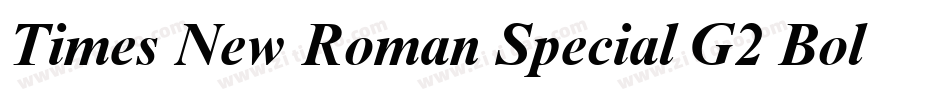 Times New Roman Special G2 Bold Italic字体转换